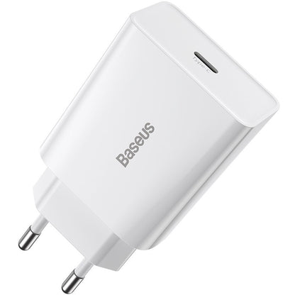 Caricabatterie da Rete Baseus Speed Mini, 20W, 3A, 1 x USB-C, Bianco CCFS-SN02