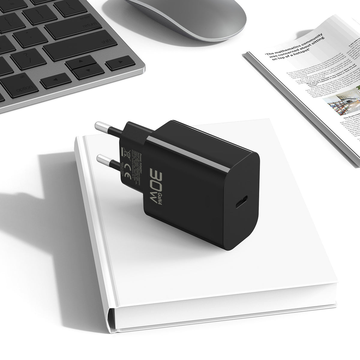 Blavec BC-14 Wall Charger, 30W, 3A, 1 x USB-C, Black