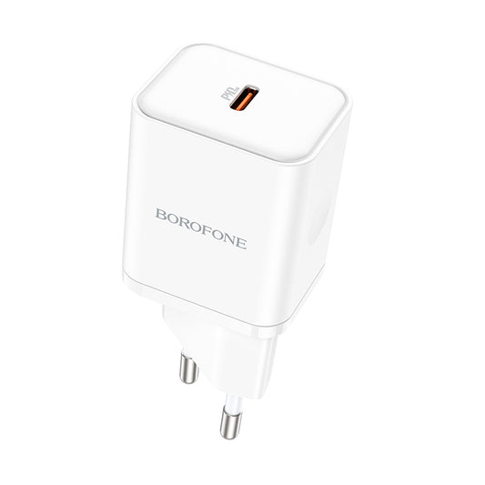 Caricabatterie Retea Borofone BN6 Field, 20W, 3A, 1 x USB-C, Bianco