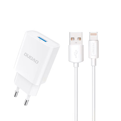 Caricabatterie da Rete con Cavo Lightning Dudao A4EU, 10W, 2.1A, 1 x USB-A, Bianco