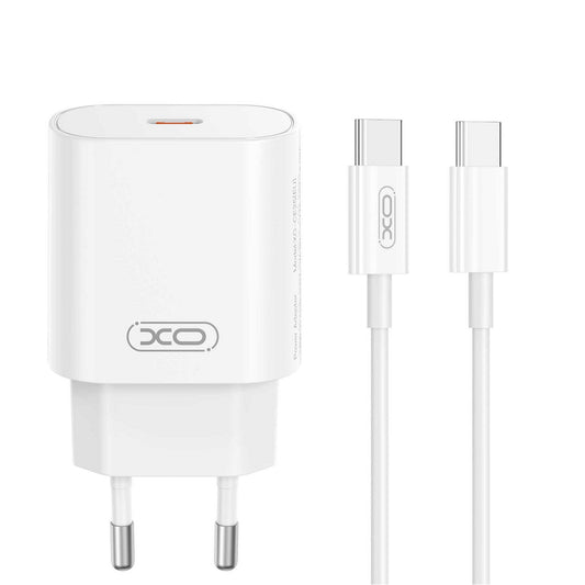 Caricabatterie da Rete con Cavo USB-C XO Design CE25, 25W, 3A, 1 x USB-C, Bianco