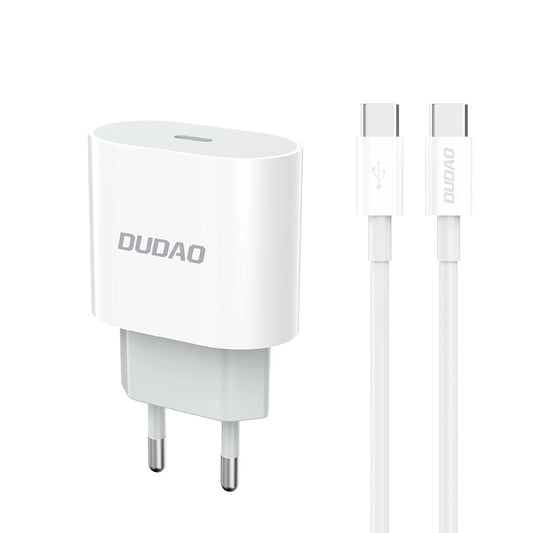 Caricabatterie Rete con Cavo USB-C Dudao A14EUC, 20W, 3A, 1 x USB-C, Nero
