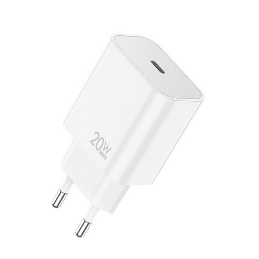 Caricatore da Rete con Cavo USB-C Sendem OG73, 20W, 3A, 1 x USB-C, Bianco