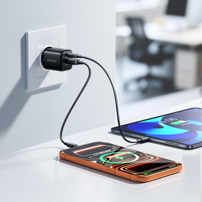 Caricabatterie Retea Con Cavo Lightning Joyroom JR-TG7, 33W, 3A, 1 x USB-A - 1 x USB-C, Nero
