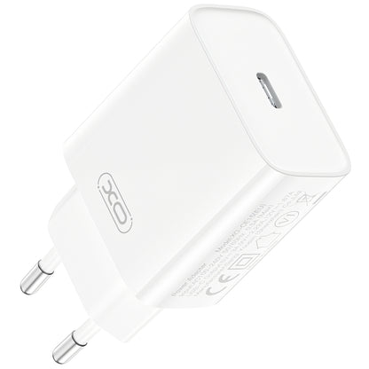 Caricabatterie da Rete con Cavo USB-C XO Design CE15, 20W, 3A, 1 x USB-C, Bianco