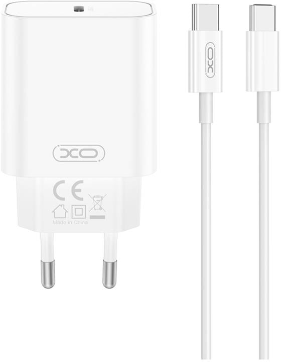 Caricabatterie da Rete con Cavo USB-C XO Design CE32, 20W, 3A, 1 x USB-C, Bianco