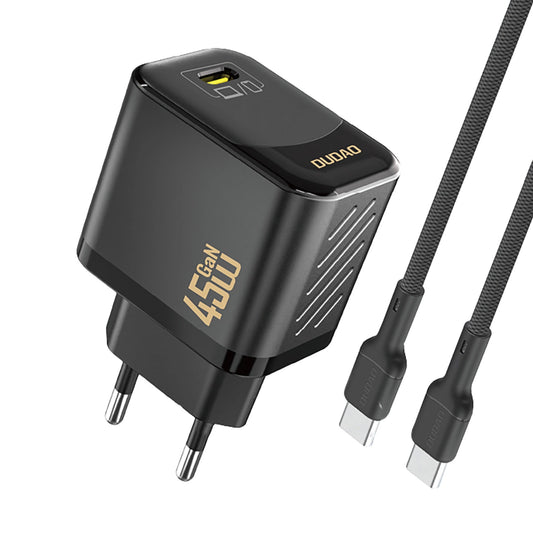 Caricabatterie da Rete con Cavo USB-C Dudao A28C, 45W, 3A, 1 x USB-C, Nero