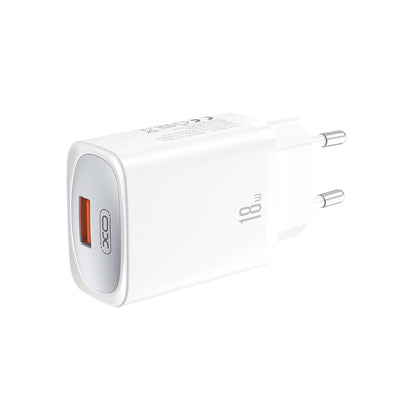 Caricabatterie da Rete con Cavo USB-C XO Design CE19, 18W, 3A, 1 x USB-A, Bianco