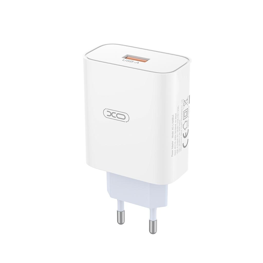 Caricabatterie Rete con Cavo USB-C XO Design L164, 30W, 1 x USB-A, Bianco