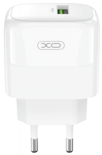 Caricabatterie da Rete con Cavo microUSB XO Design L135, 18W, 3A, 1 x USB-A, Bianco