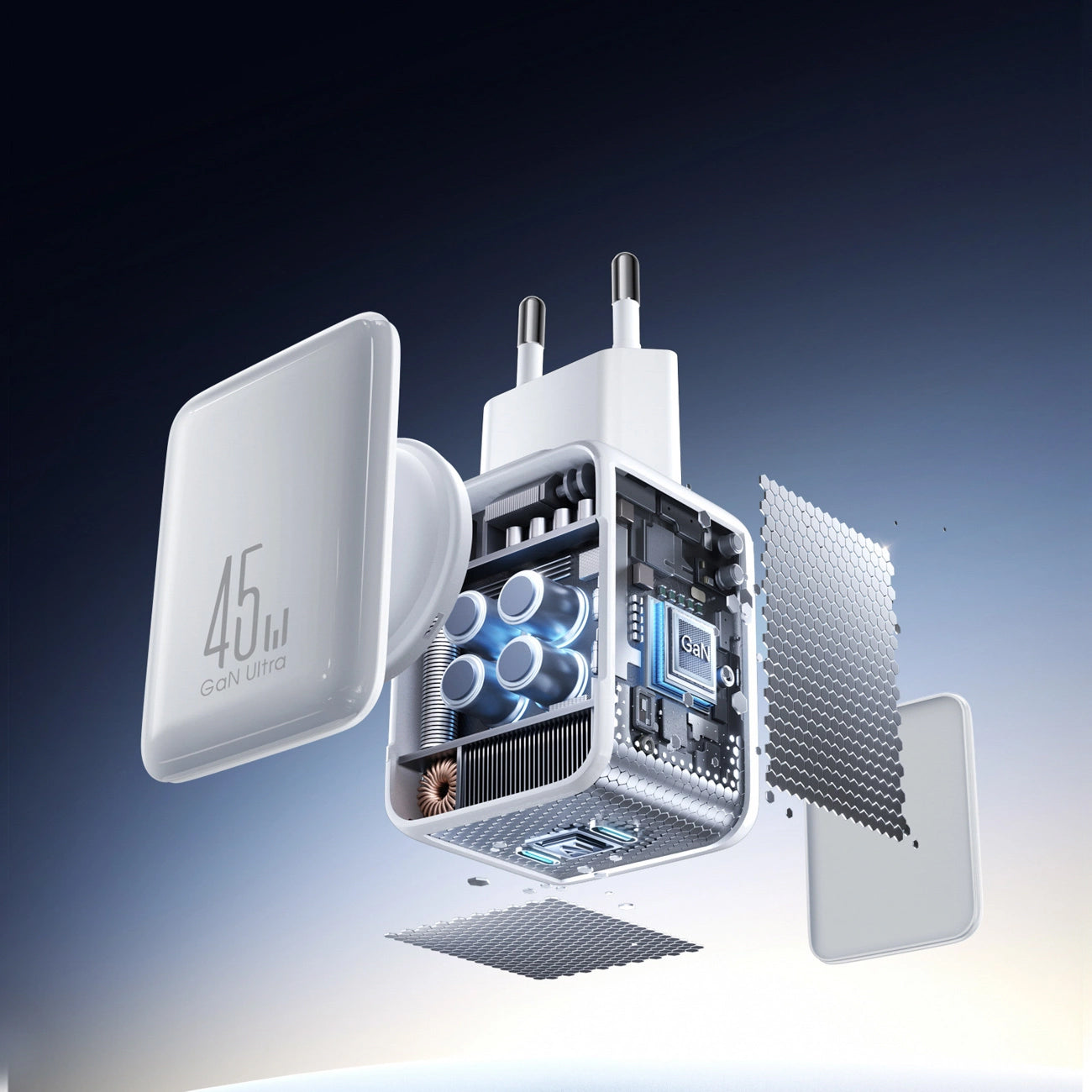 Caricabatterie Rete con Cavo USB-C Joyroom JR-TCL05, 45W, 3A, 2 x USB-C, Bianco