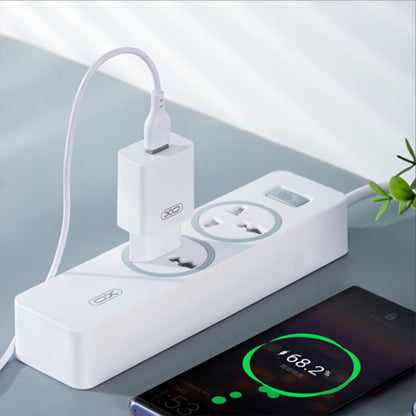 Caricatore da Rete con Cavo USB-C XO Design L99, 12W, 2.4A, 1 x USB-A, Bianco