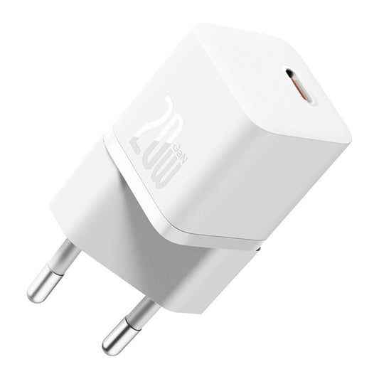 Baseus GaN5 Network Charger with USB-C Cable, 20W, 3A, 1 x USB-C, White P10110900213-01
