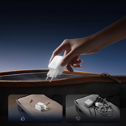 Caricabatterie Rete con Cavo USB-C Joyroom JR-TCL05, 45W, 3A, 2 x USB-C, Bianco