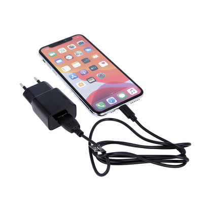 Caricabatterie da rete con cavo microUSB MaXlife MXTC-01, 10.5W, 2.1A, 1 x USB-A, Nero