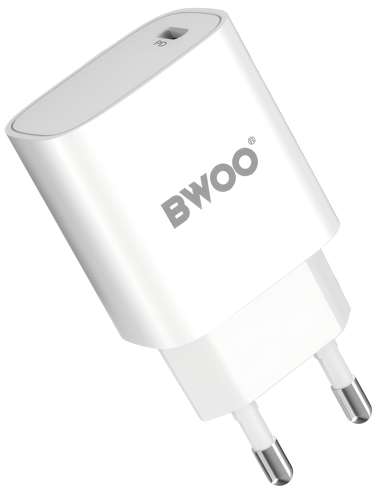 Network Charger with USB-C Cable BWOO CDA159, 20W, 3A, 1 x USB-C, White