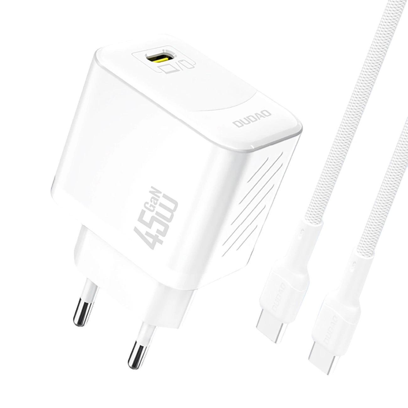 Caricabatterie Retea Con Cavo USB-C Dudao A28C, 45W, 3A, 1 x USB-C, Bianco