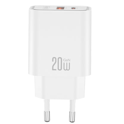 Caricatore da rete con cavo USB-C XO Design CE40, 20W, 3A, 1 x USB-A - 1 x USB-C, Bianco