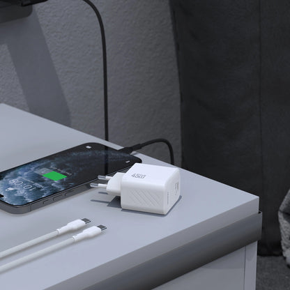 Caricabatterie da Rete con Cavo USB-C Dudao A28C, 45W, 3A, 1 x USB-C, Nero