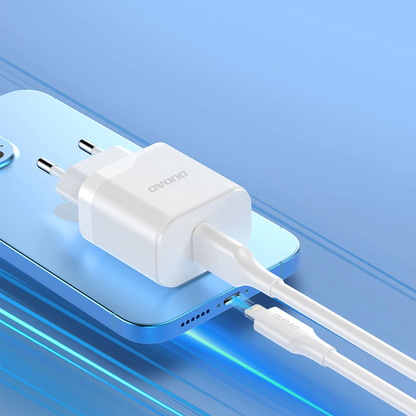 Network Charger with USB-C Cable Dudao A20EU, 18W, 3A, 1 x USB-A, White