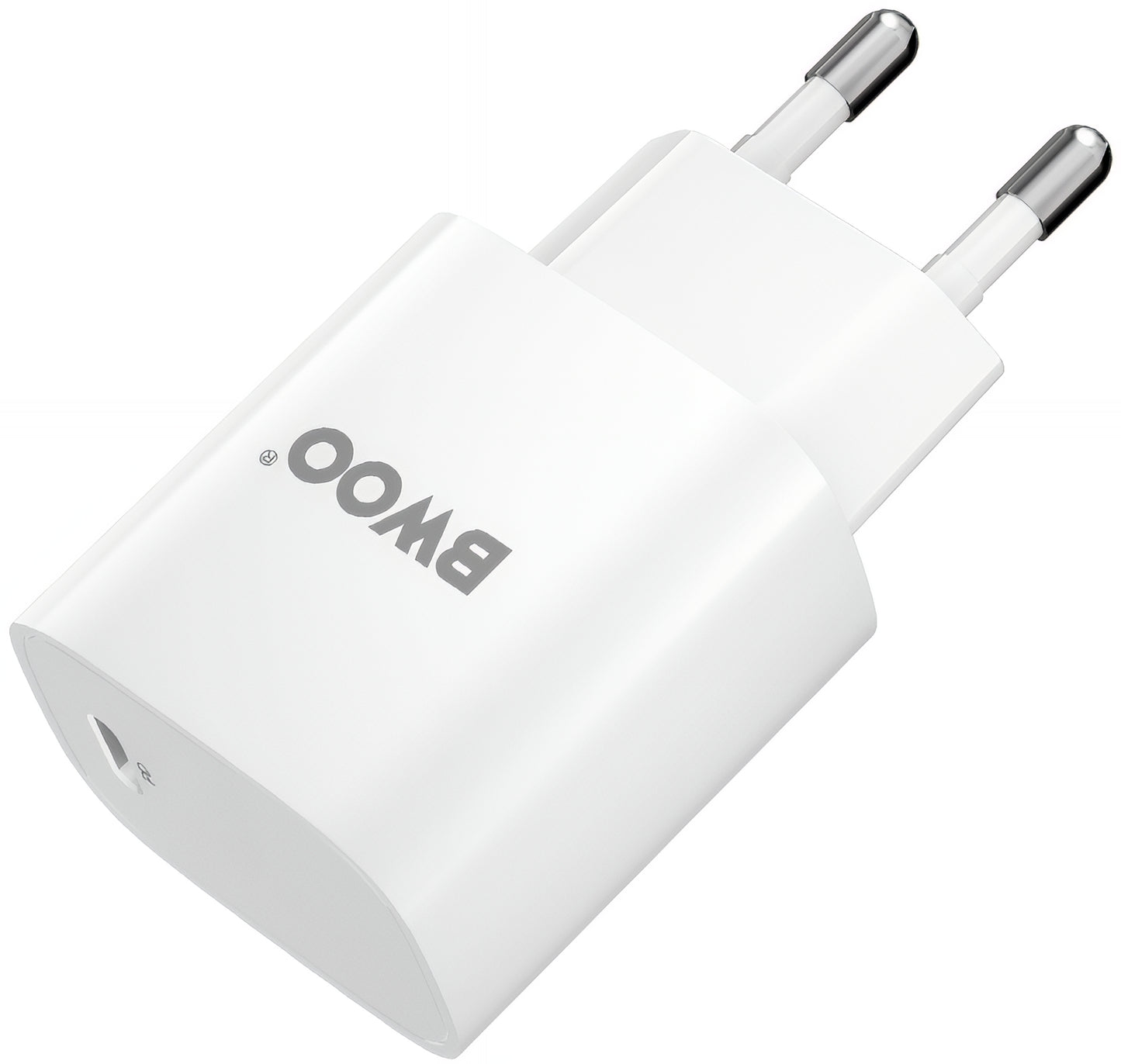 Network Charger with USB-C Cable BWOO CDA159, 20W, 3A, 1 x USB-C, White