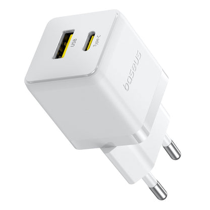 Caricabatterie da Rete con Cavo USB-C Baseus Palm, 20W, 3A, 1 x USB-A - 1 x USB-C, Bianco P10111608213-01