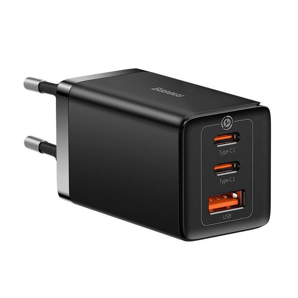 Caricabatterie Rete con Cavo USB-C Baseus GaN5 Pro, 65W, 3.25A, 1 x USB-A - 2 x USB-C, Nero C0206500