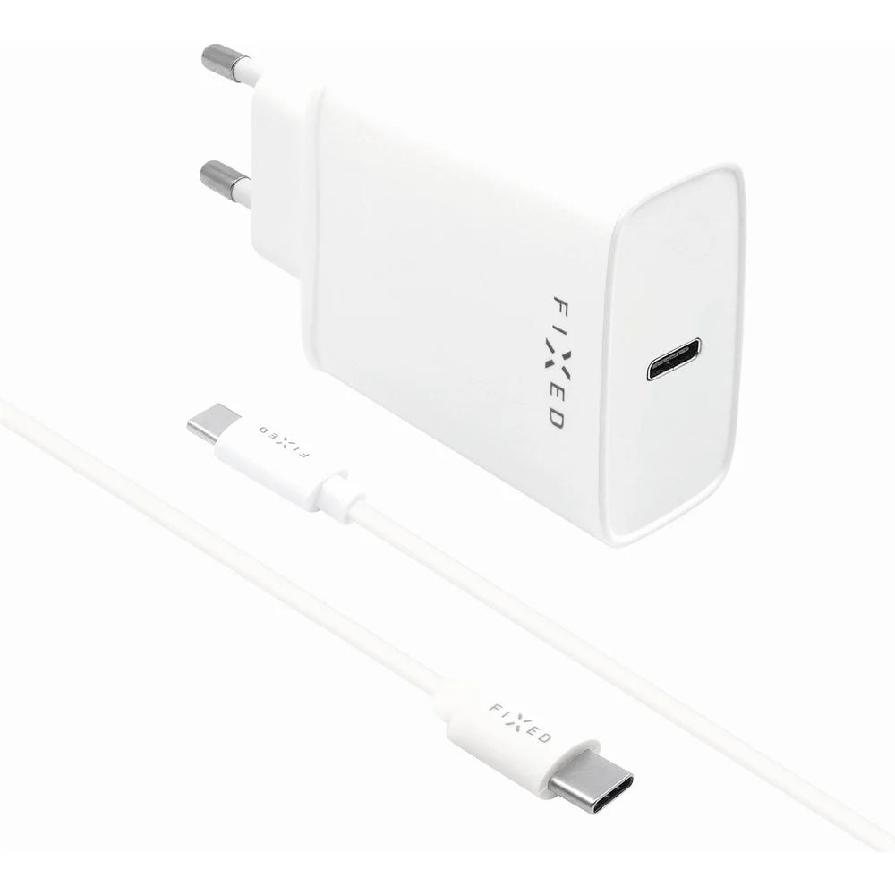 Caricabatterie Rete con Cavo USB-C Fixed, 20W, 3A, 1 x USB-C, Bianco