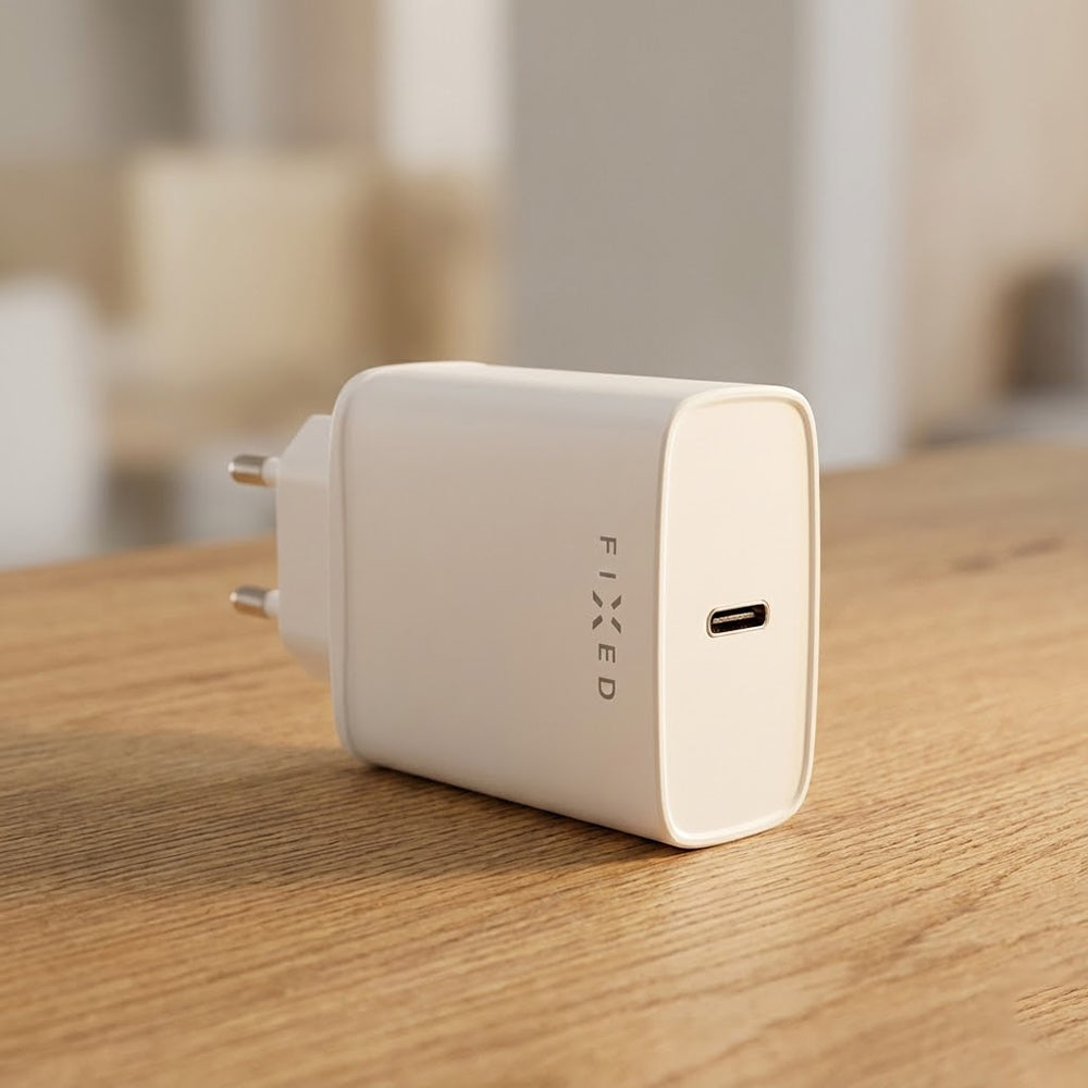 Caricabatterie Rete con Cavo USB-C Fixed, 20W, 3A, 1 x USB-C, Bianco
