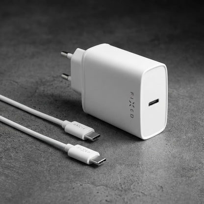 Caricabatterie Rete con Cavo USB-C Fixed, 20W, 3A, 1 x USB-C, Bianco