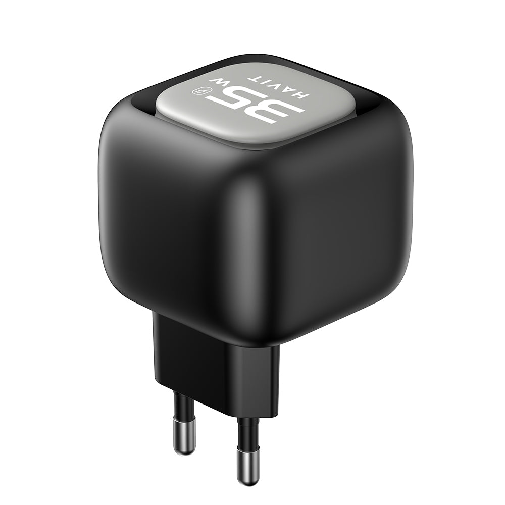 Caricabatterie da Rete con Cavo USB-C HAVIT UC251, 35W, 3A, 1 x USB-A - 1 x USB-C, Nero Grigio
