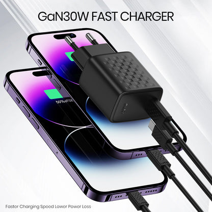 Lito LC17 Network Charger, 30W, 3A, 1 x USB-C, Black