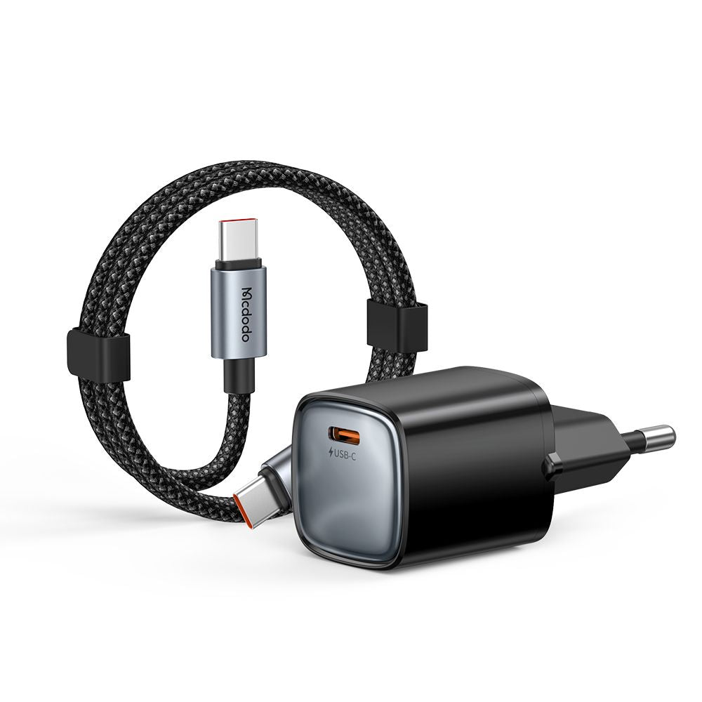 Caricatore da rete con cavo USB-C Mcdodo Nano CH-8262, 65W, 3.25A, 1 x USB-C, Nero