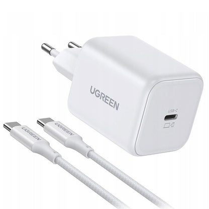 Caricatore da rete con cavo USB-C UGREEN X524 (65055), 45W, 3A, 1 x USB-C, Bianco