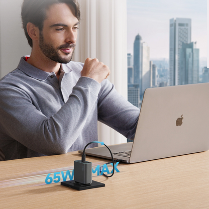 Caricabatterie Retea Cuktech, 65W, 3A, 1 x USB-A - 2 x USB-C, Grigio CUKAD653EUGR