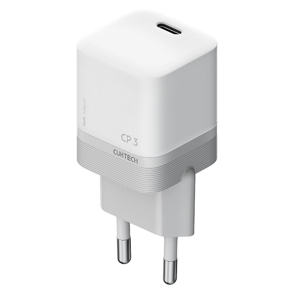 Caricatore di rete Cuktech, 40W, 3A, 1 x USB-C, Bianco CKAC301SEUWH