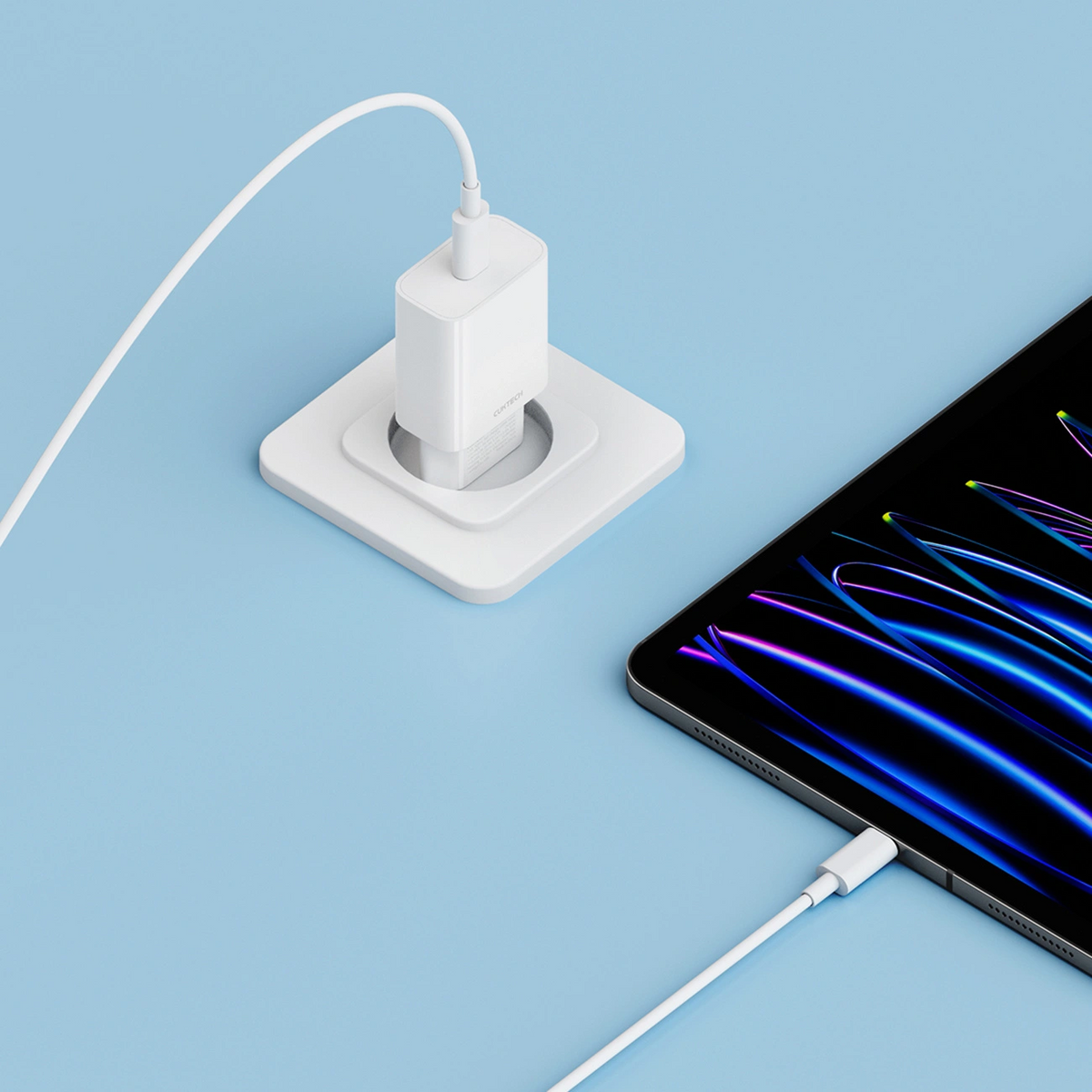 Caricatore da rete Cuktech HA716C, 20W, 3A, 1 x USB-C, Bianco