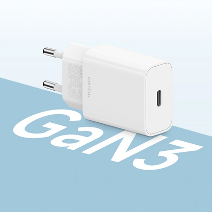 Caricatore da rete Cuktech HA716C, 20W, 3A, 1 x USB-C, Bianco