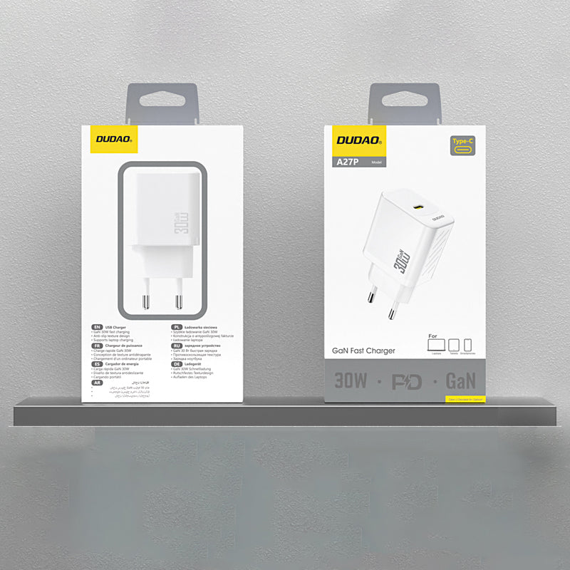 Caricabatterie Rete Dudao A27P, 30W, 3A, 1 x USB-C, Bianco