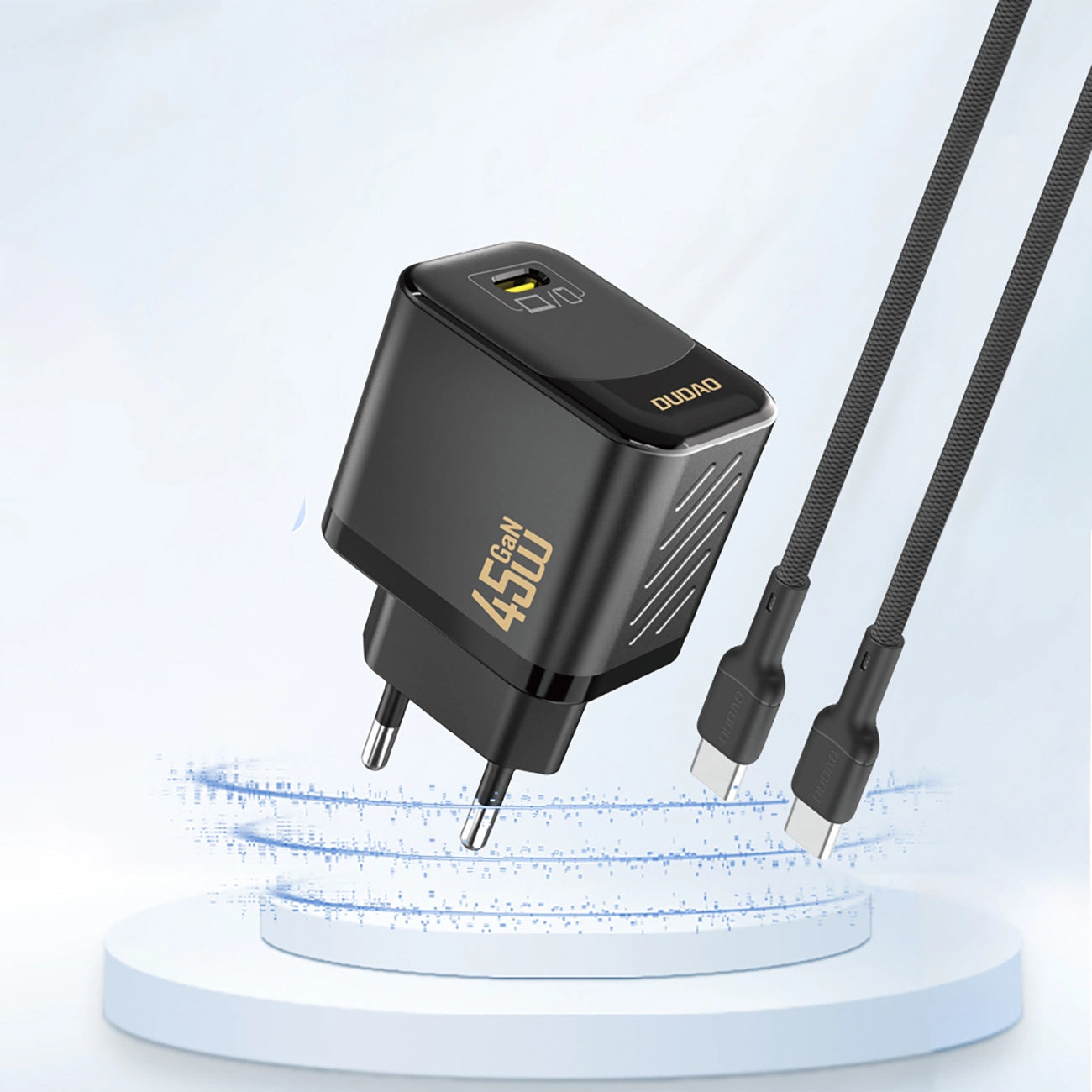 Caricabatterie Rete Dudao A28, 45W, 3A, 1 x USB-C, Nero