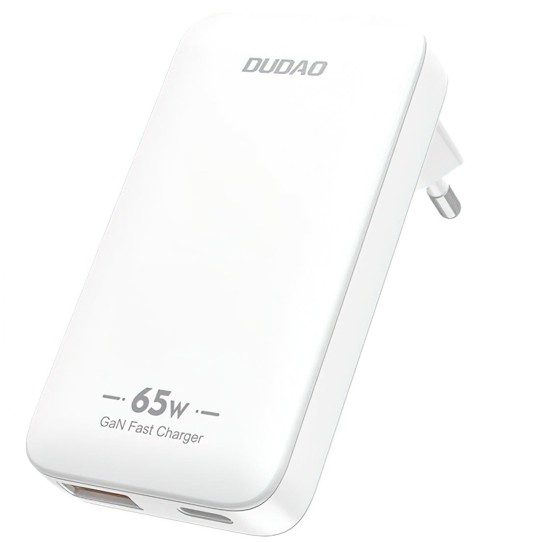 Caricabatterie da rete Dudao A65Q Travel, 65W, 3.25A, 1 x USB-A - 1 x USB-C, Bianco