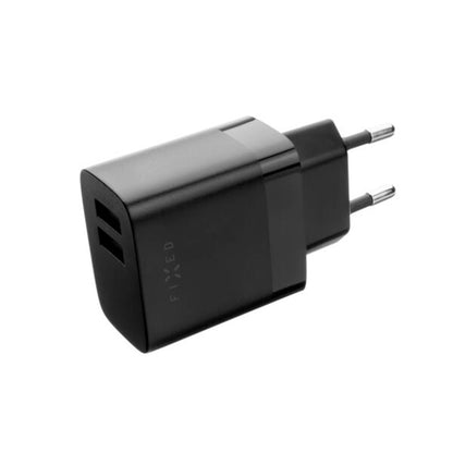 Caricabatterie Retea Fixed, 17W, 3A, 2 x USB-A, Nero