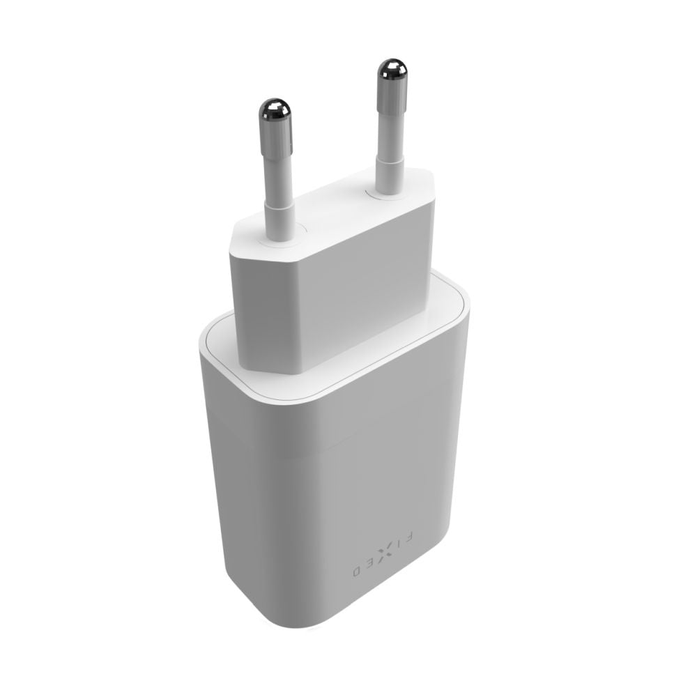 Caricabatterie Retea Fixed, 35W, 3A, 2 x USB-C, Bianco