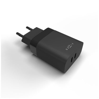 Caricabatterie Retea Fixed, 35W, 3A, 2 x USB-C, Nero