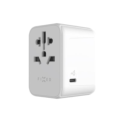 Caricabatterie Retea Fixed Travel, 30W, 3A, 2 x USB-A - 1 x USB-C, Bianco