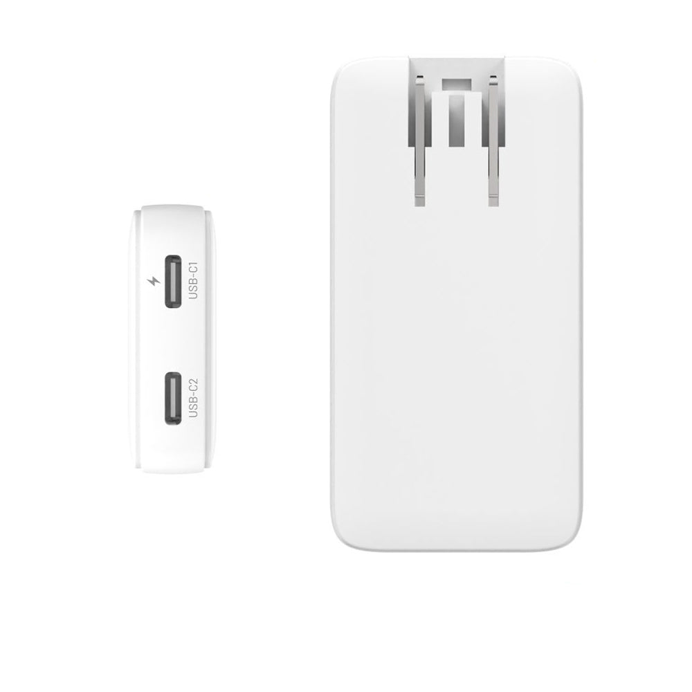 Caricabatterie da rete Fixed Travel, 45W, 3A, 2 x USB-C, Bianco