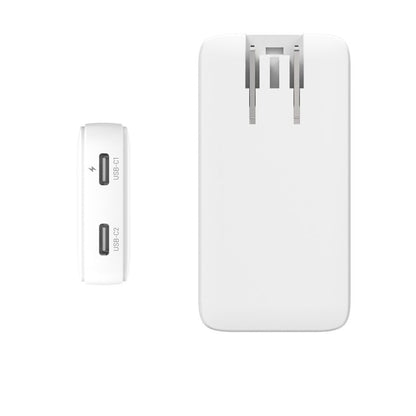 Caricabatterie da rete Fixed Travel, 45W, 3A, 2 x USB-C, Bianco