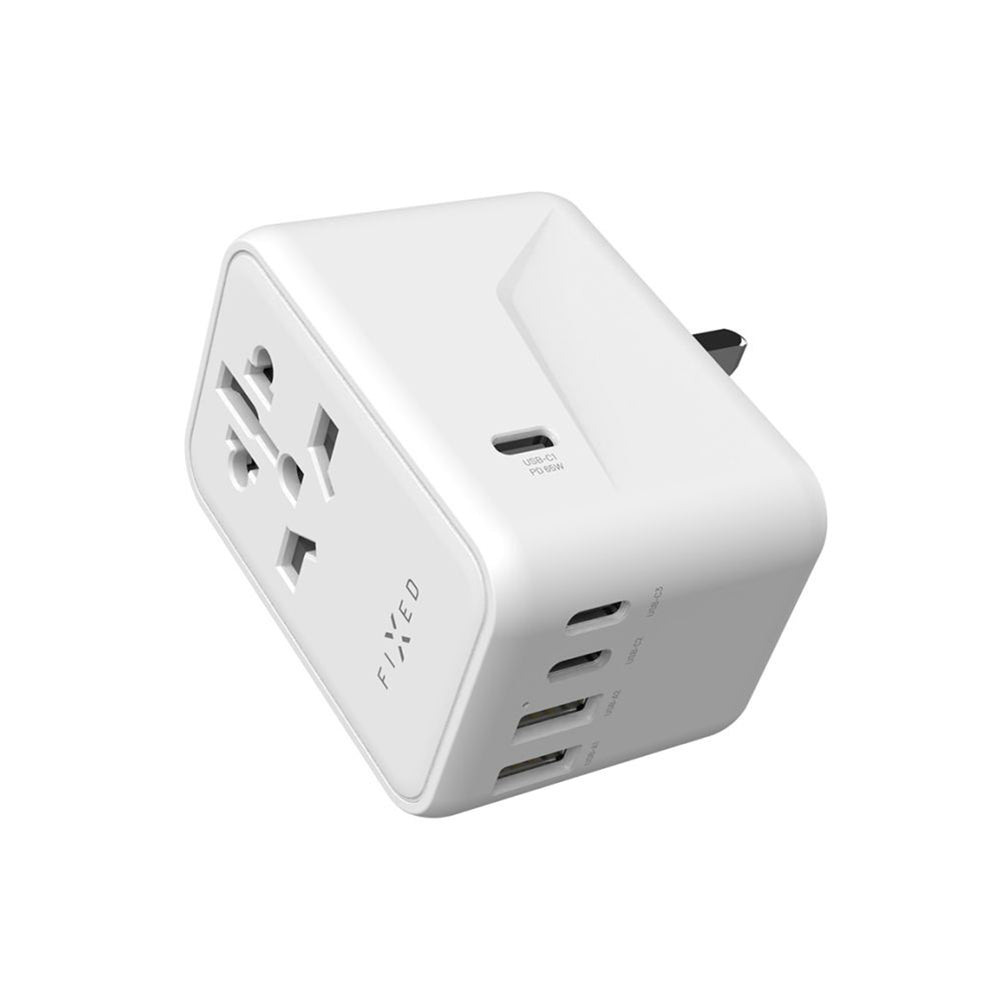 Caricabatterie Retea Fixed Travel, 65W, 3.25A, 2 x USB-A - 3 x USB-C, Bianco