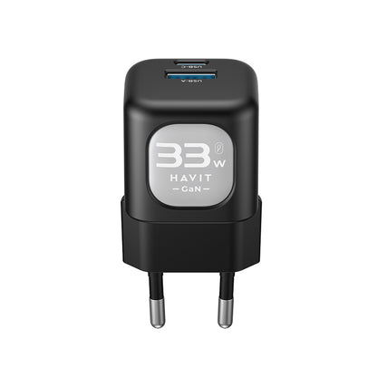 Caricabatterie Rete HAVIT UC230, 33W, 3A, 1 x USB-A - 1 x USB-C, Verde