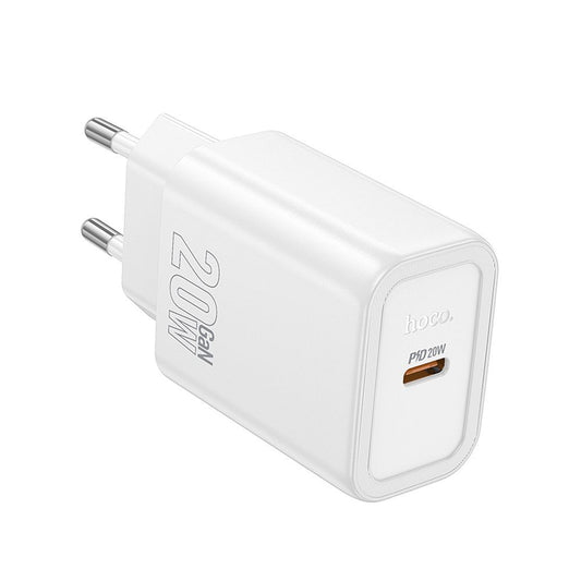 Caricabatterie Rete HOCO N60, 20W, 3A, 1 x USB-C, Bianco